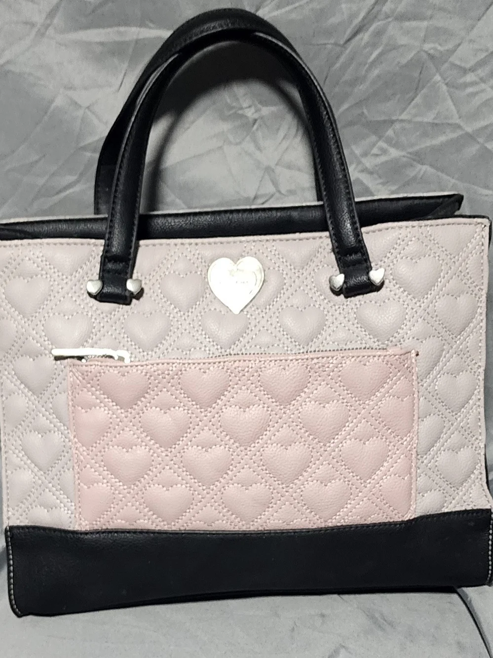 Betsey Johnson Heart Quilted Handbag Shoulderbag Purse